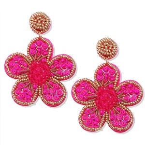 Beaded Flower Earrings